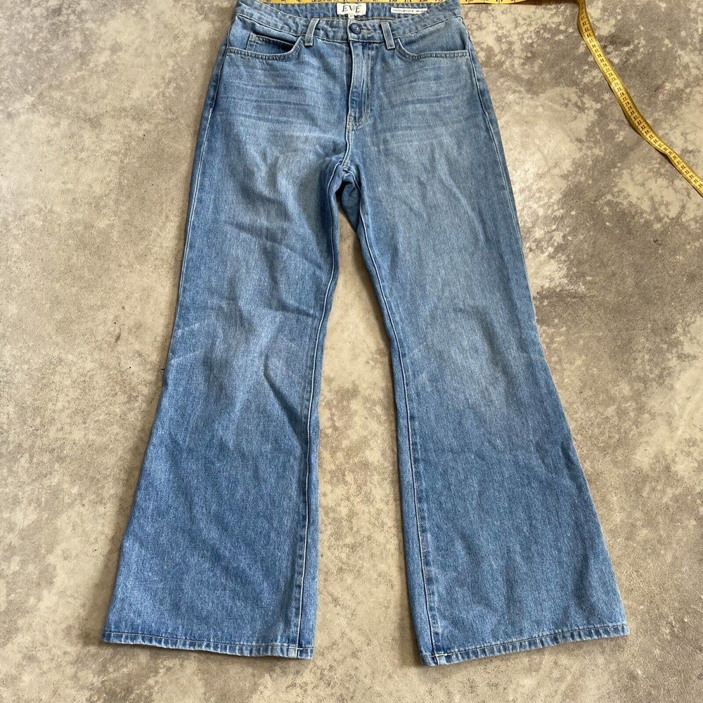 Eve Denim Jeans Womens 27 The Jacqueline Flare Leg Cotton High Rise Blue‎ Hippie